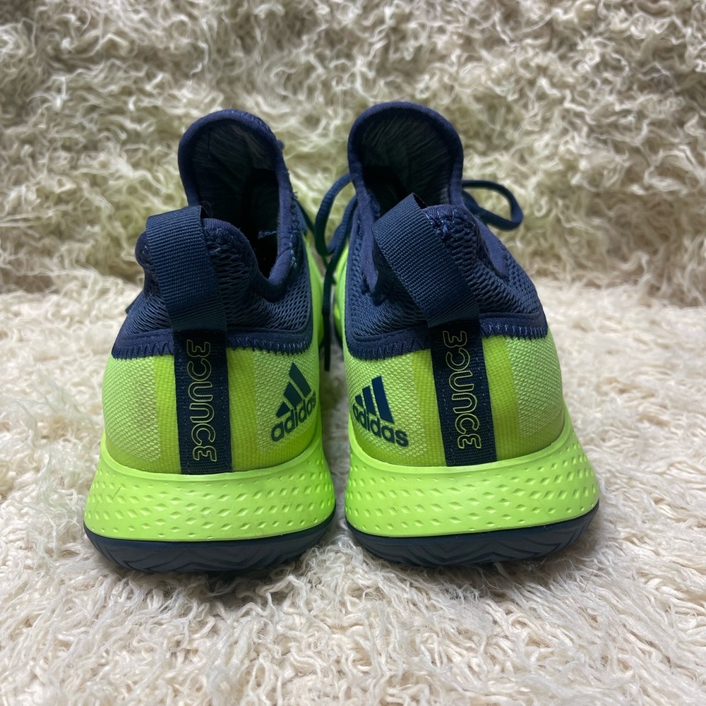 adidas Neon Yellow and Navy Athletic Running Shoes - Picture 4 of 7